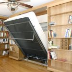 Murphy Bed Library Bed - Guest Bed Solution - SmartSpaces.com - Hidden Bed Descending