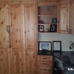 Knotty Alder Queen Murphy Bed with Office