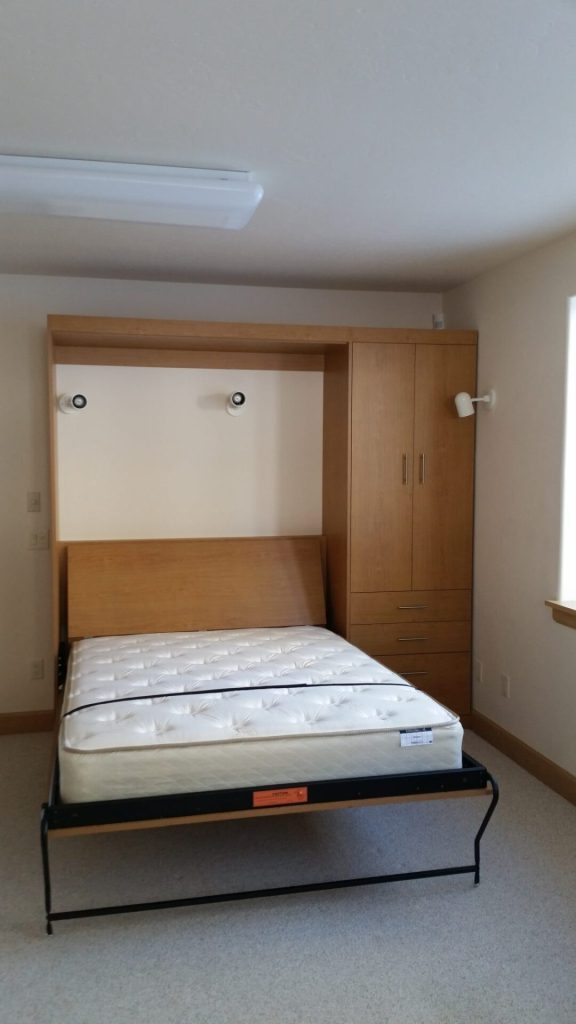 Murphy Bed with Closet Cabinet, Drawers