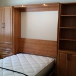 Murphy Bed with Drop Table Cabinet, Drawers