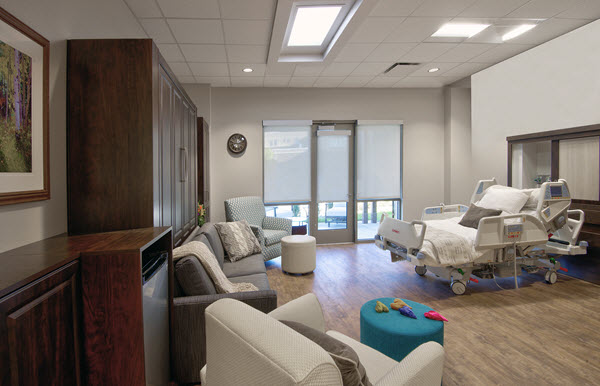 Smart Spaces Installs Custom Murphy Beds in Hospitals, Centura Regional Hospice Care Unit